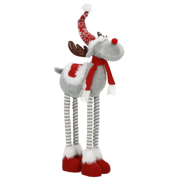 Karácsonyi figura, Rénszarvas, teleszkópos lábak, LED világítás, állítható magasság 64-85cm - Image 11
