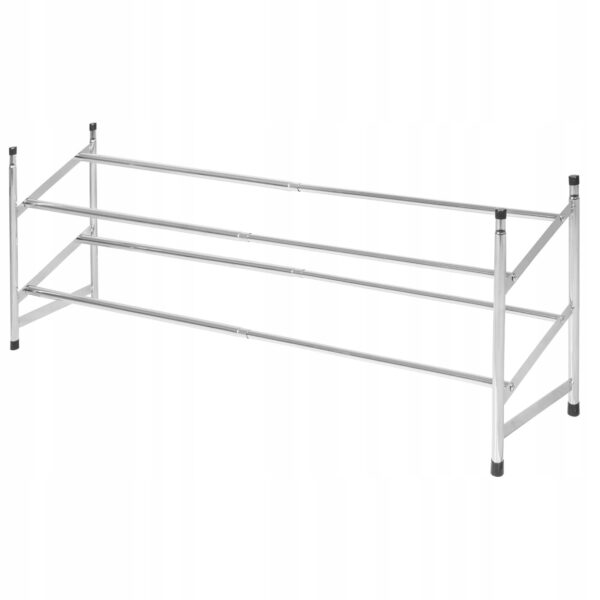 Kihúzható cipős szekrény 2 polccal, 62-115cm, króm - Image 11