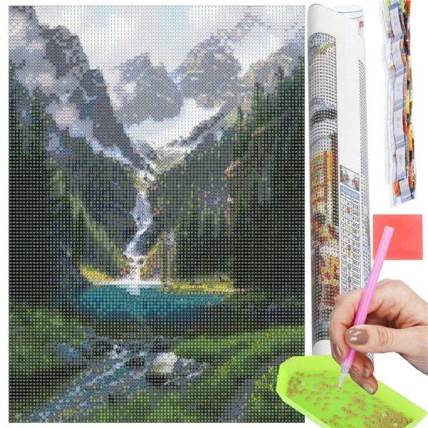 5D keresztszemes hímzőkészlet, 30x40cm, Cascada modell - Image 18