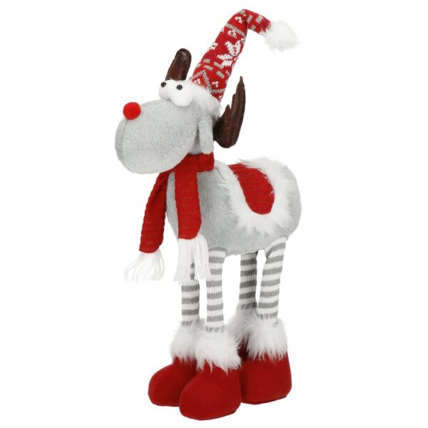 Figurina Craciun, Ren, picioare telescopice, iluminare LED, 61cm - Image 13