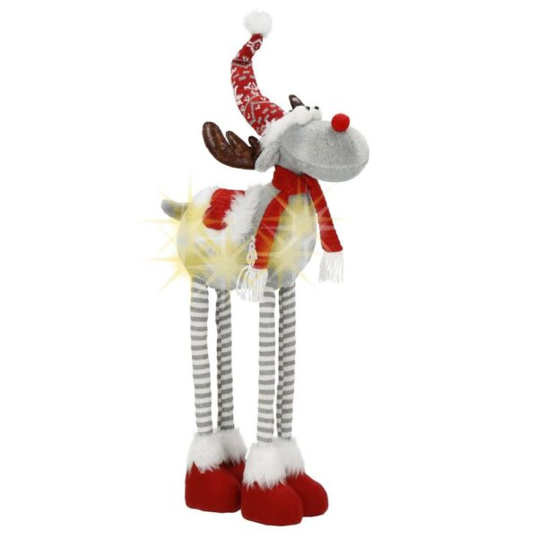 Karácsonyi figura, Rénszarvas, teleszkópos lábak, LED világítás, állítható magasság 64-85cm - Image 12
