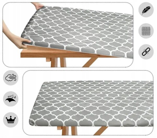 Husa pentru set mobilier gradina, 1 masa si 2 banci, impermeabila, 76x183cm, gri - Image 13