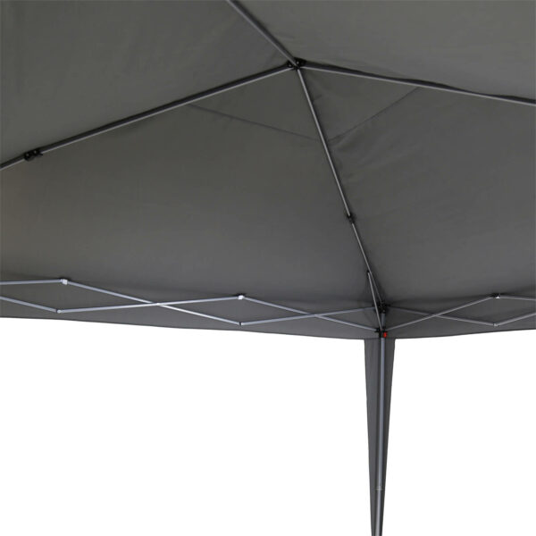Cort pavilion de gradina pliabil automat pop-up, impermeabil, cu 4 pereti laterali, 300x300cm, gri - Image 13