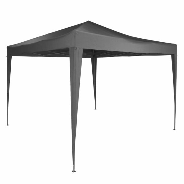 Cort pavilion de gradina pliabil automat pop-up, impermeabil, cu 4 pereti laterali, 300x300cm, gri - Image 15