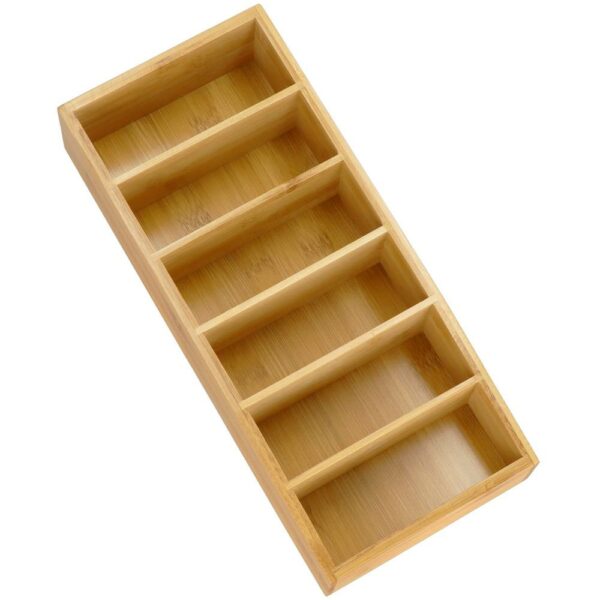 Konyhai rendszerező fűszeres zacskókhoz, bambuszból, 35x15x7cm, natúr - Image 14