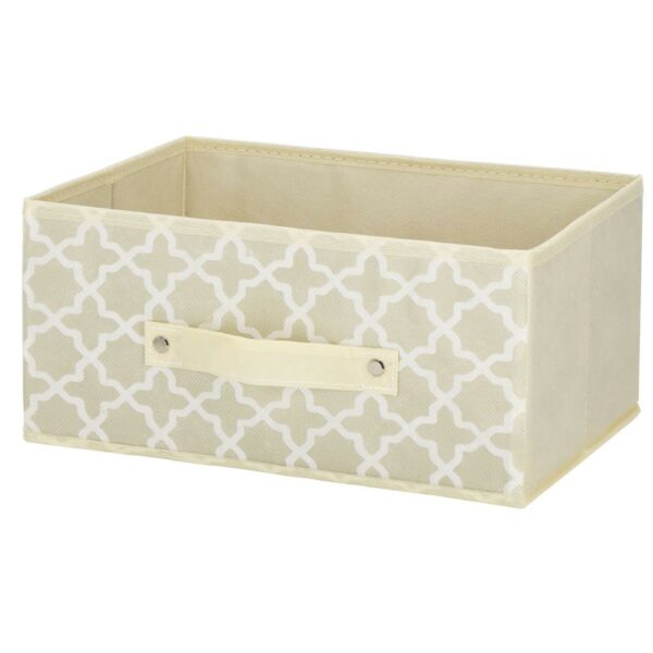 Organizator dulap tip lada cu 3 sertare, 31x31x22cm, cu model, bej - Image 13