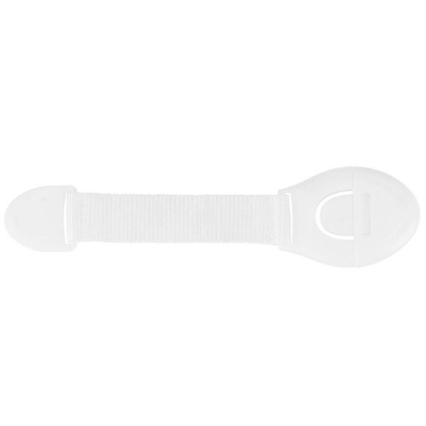 10 db-os fiók és ajtózár biztosíték készlet, műanyag és textil, állítható, 20 cm, fehér - Image 14