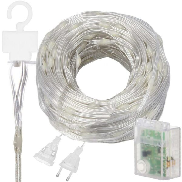 Fényfüggöny 300 LED, 3x3m, beltérre, távirányítóval, meleg fehér (sárga) - Image 15
