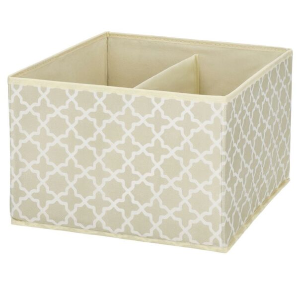 Organizator dulap tip lada cu 3 sertare, 31x31x22cm, cu model, bej - Image 14