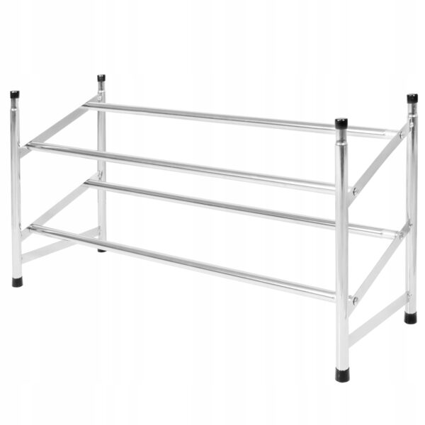 Kihúzható cipős szekrény 2 polccal, 62-115cm, króm - Image 13