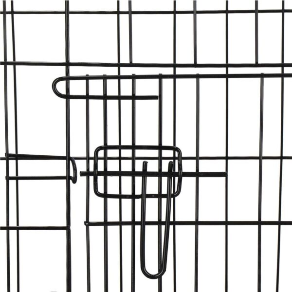 Cusca pentru animale, 2 usi, Pliabila din metal, XXL, Negru, 130x70x61 cm - Image 13