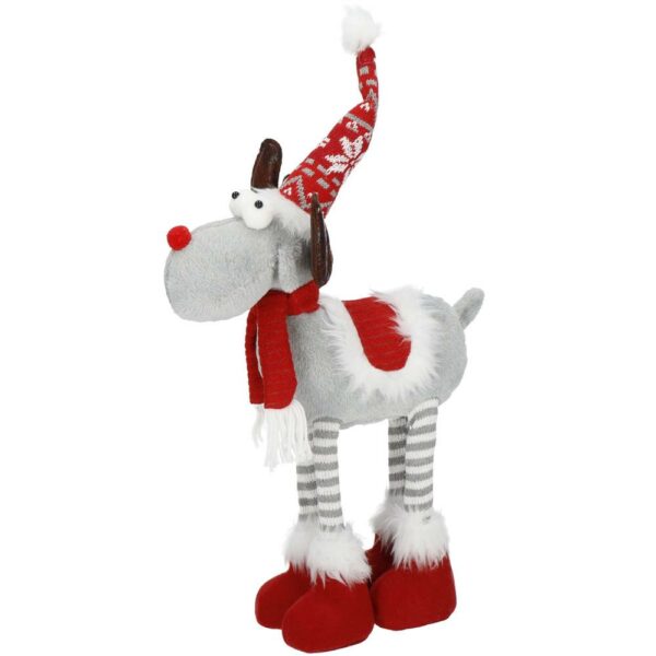 Figurina Craciun, Ren, picioare telescopice, iluminare LED, 61cm - Image 15