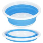 Lighean pliabil, rotund, din plastic si silicon, 31x13cm, 4.5litri, albastru