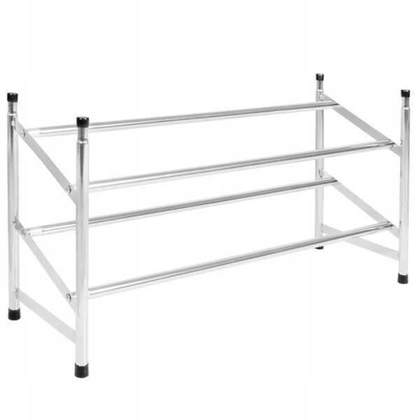 Kihúzható cipős szekrény 2 polccal, 62-115cm, króm - Image 14