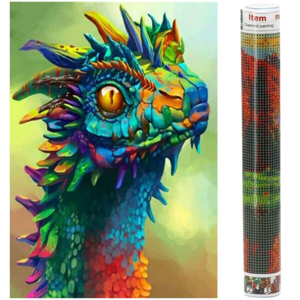 5D keresztszemes hímzőkészlet, 30x40cm, Dragon Head modell - Image 17