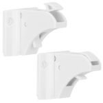 4 db rejtett mágneses biztosíték készlet, fiók- és ajtózárak, 2 db rögzítőrendszer, fehér