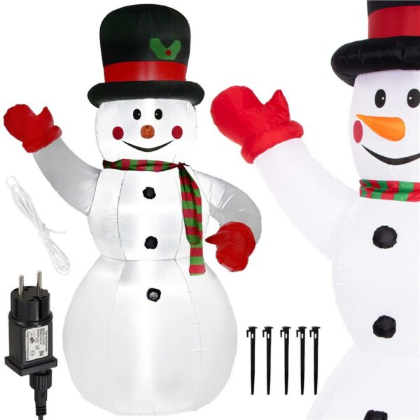 Figurina Craciun Om de Zapada, gonflabila, cu iluminare LED, umflare automata, 180cm - Image 16