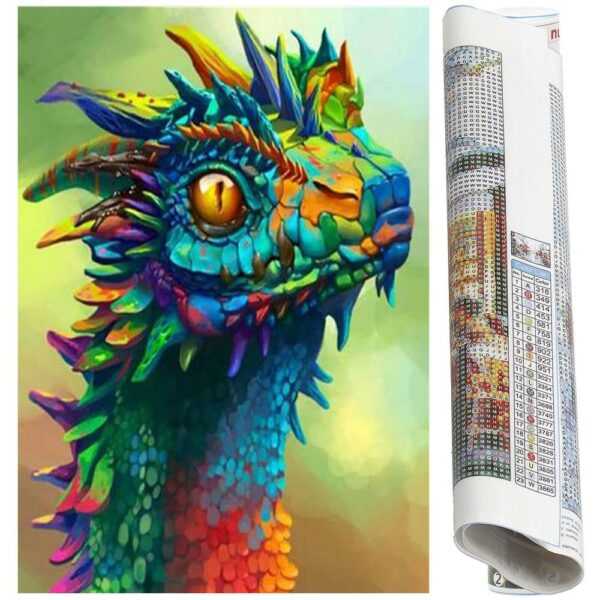 5D keresztszemes hímzőkészlet, 30x40cm, Dragon Head modell - Image 18