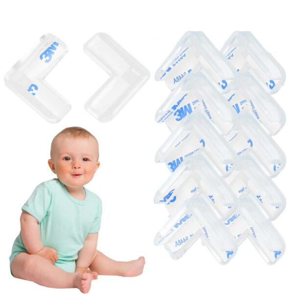 Set 10 protectii colturi pentru siguranta copii, drepte, 40x15mm, silicon, transparent - Image 17