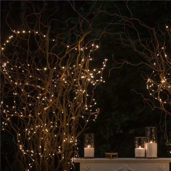 Ghirlanda luminoasa cu incarcare solara, 200 LED-uri, 22 metri, 8 functii, alb cald - Image 16