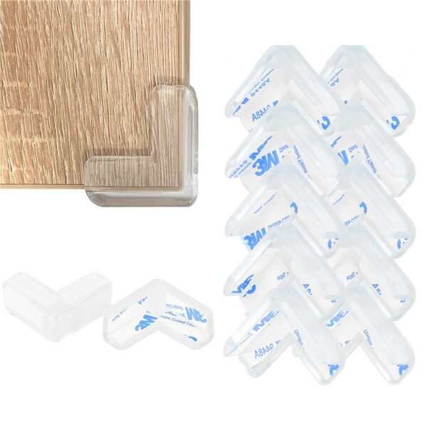 Set 10 protectii colturi pentru siguranta copii, drepte, 40x15mm, silicon, transparent - Image 18