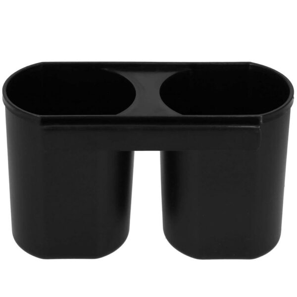Uscator de vase cu suport tacamuri, din otel, cu tava de scurgere, manere lemn, 42x32x15cm, negru - Image 18