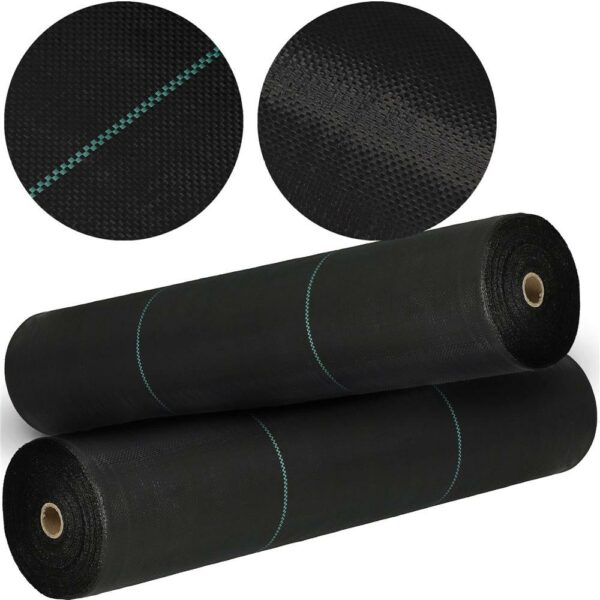 Folie agrotextil, mulcire, antiburuieni, filtru UV, 100 x 0.8metri, 90g/m2, negru - Image 19