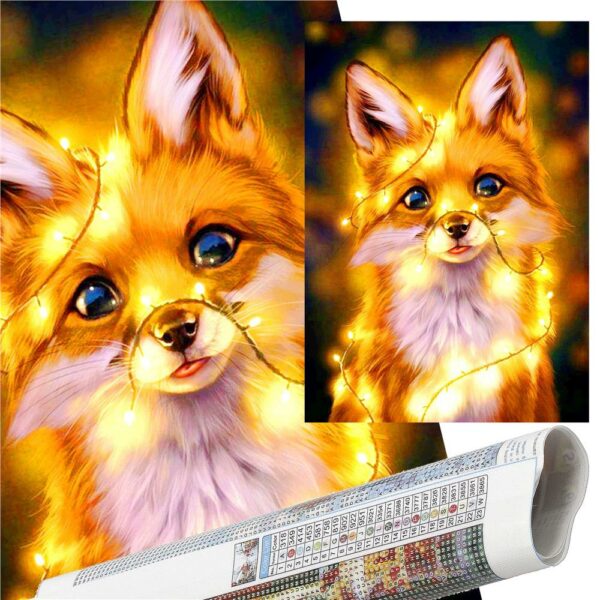 5D keresztszemes hímzőkészlet, 30x40cm, Fox modell - Image 20