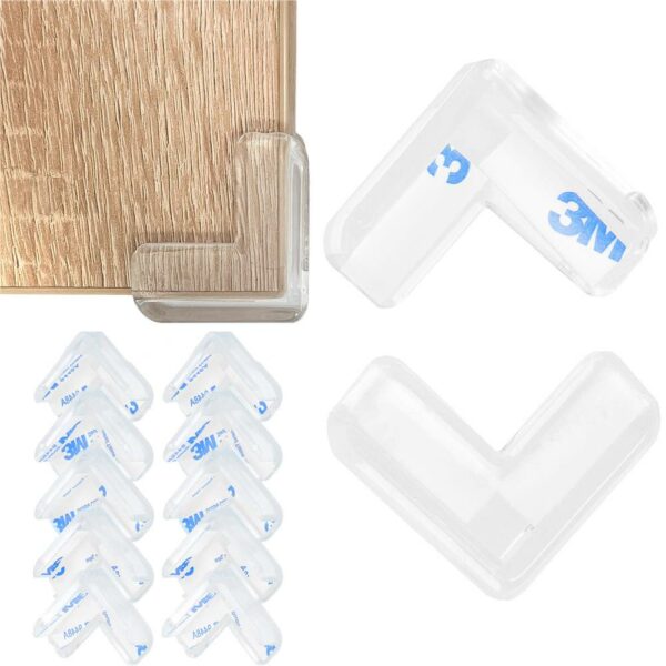 Set 10 protectii colturi pentru siguranta copii, drepte, 40x15mm, silicon, transparent - Image 19