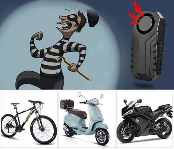 Lopásgátló kerékpárra és motorra, vibrációs szenzor, vízálló, távirányítóval, 113 db - Image 16