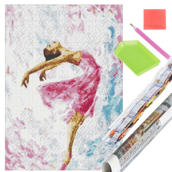 5D keresztszemes hímzőkészlet, 30x40cm, Balerina modell - Image 17