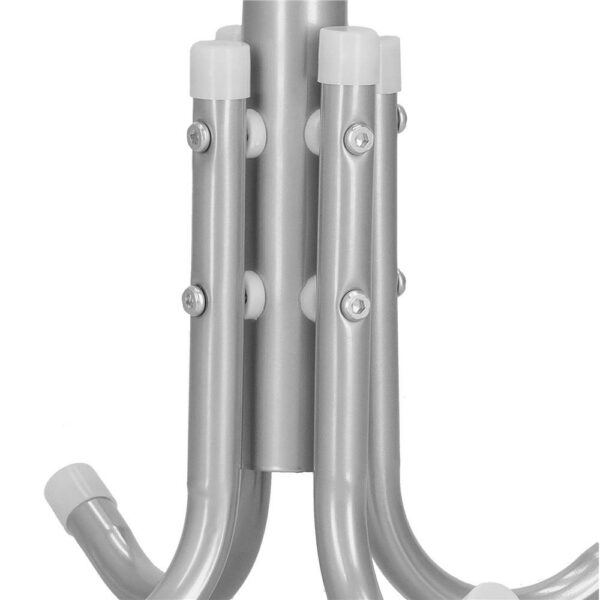 Ruhaakasztó, fa típusú, 12 akasztóval, 173 cm, szürke - Image 3