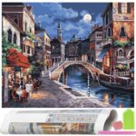 5D keresztszemes hímzőkészlet, 30x40cm, Velence Bridge modell