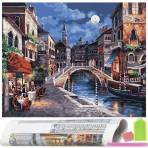 5D keresztszemes hímzőkészlet, 30x40cm, Velence Bridge modell