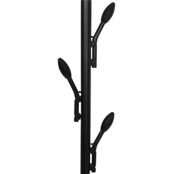 Ruhaállvány fém kerettel, akasztósínnel és akasztóval, 40x110x146cm, fekete - Image 3
