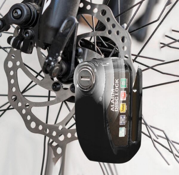 Antifurt cu alarma pentru disc frana bicicleta, impermeabil, sonor puternic 110 db - Image 3