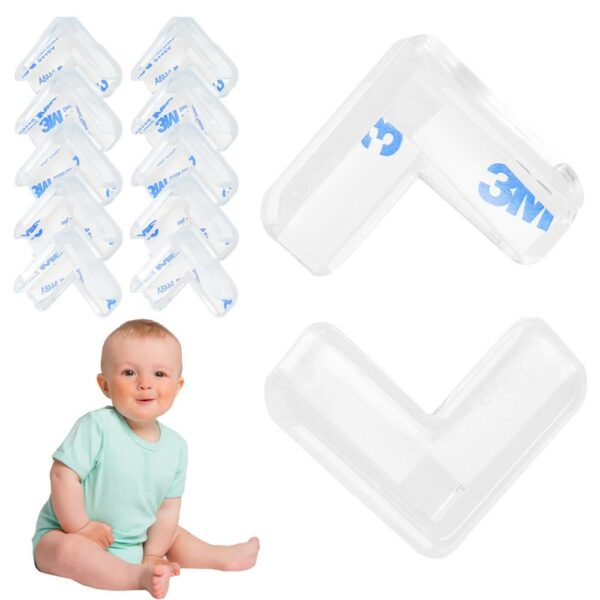 Set 10 protectii colturi pentru siguranta copii, drepte, 40x15mm, silicon, transparent - Image 20