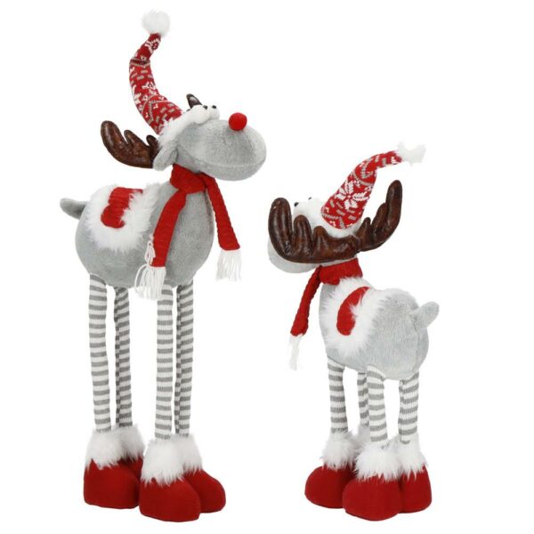 Karácsonyi figura, Rénszarvas, teleszkópos lábak, LED világítás, állítható magasság 64-85cm - Image 20