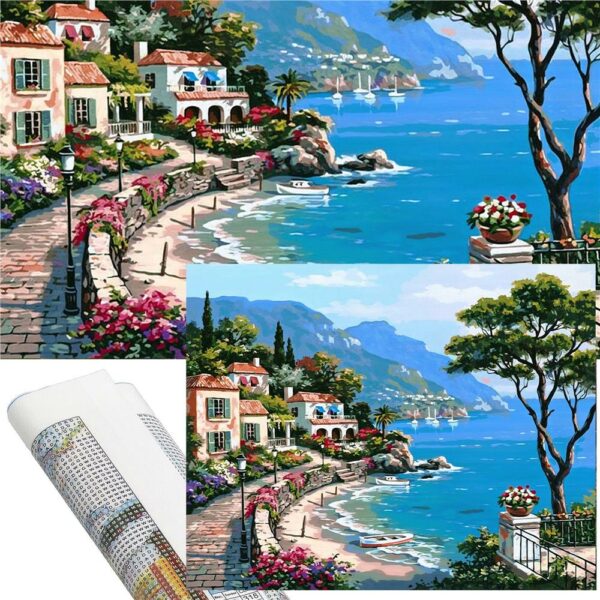 Set de broderie cu diamante 5D, 30x40cm, model Lac Como - Image 19