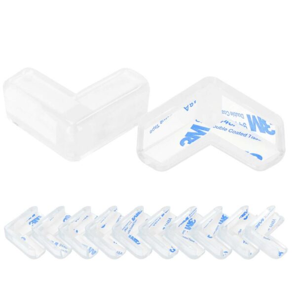 Set 10 protectii colturi pentru siguranta copii, drepte, 40x15mm, silicon, transparent - Image 21