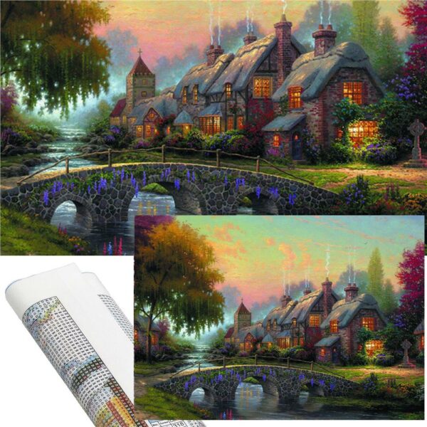 5D keresztszemes hímzőkészlet, 30x40cm, Stone Bridge modell - Image 21