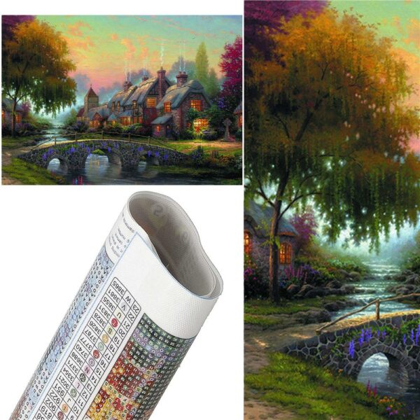 5D keresztszemes hímzőkészlet, 30x40cm, Stone Bridge modell - Image 22