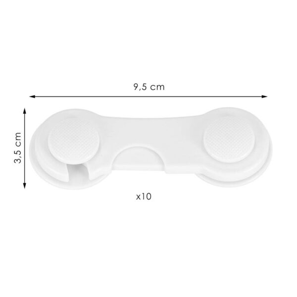 10 db-os gyerekzár készlet, ellenálló műanyag, fix, 9,5 cm, fehér - Image 23