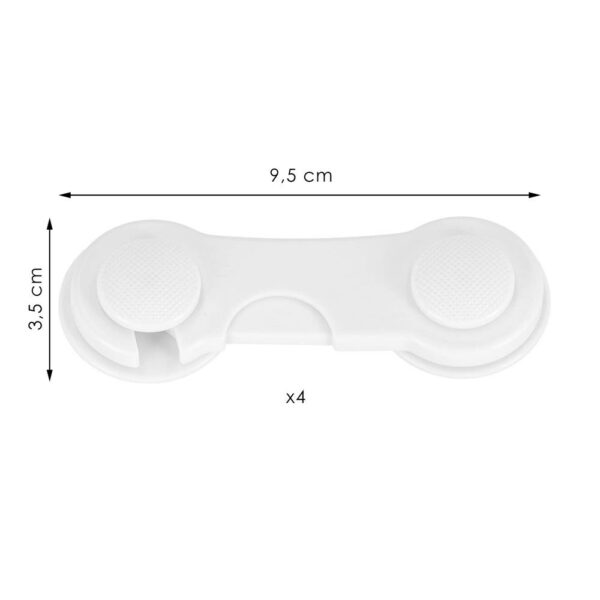 Set 4 sigurante blocator sertare si usi, plastic rezistent, fixe, 9.5 cm, alb - Image 23