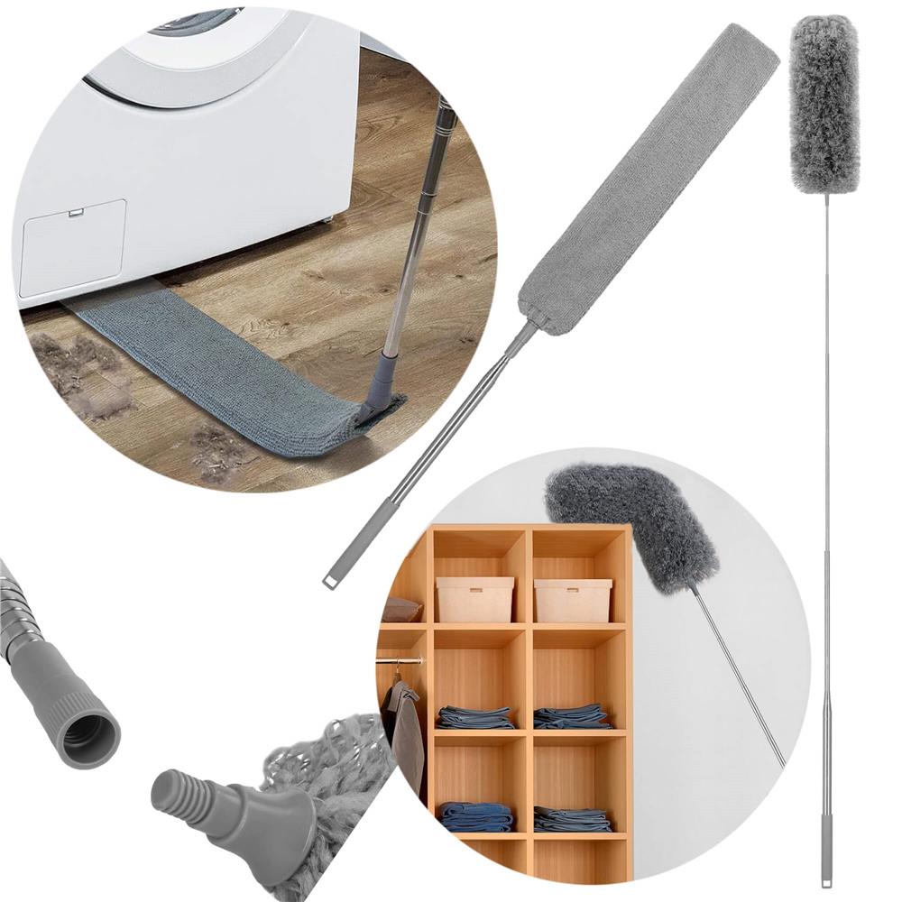 Teleszkópos porseprű nehezen elérhető helyekhez, 3 részes készlet, 75–255 cm - Image 3