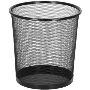 Cos de gunoi pentru birou, metalic din plasa, 27cm, negru
