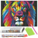 5D keresztszemes hímzőkészlet, 30x40cm, Leo modell