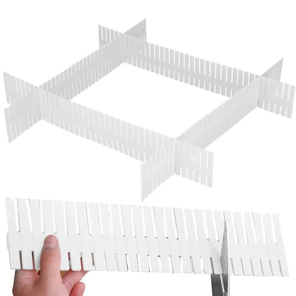 Fiókrendszerező 4 rekesszel, 46x7cm, fehér - Image 4