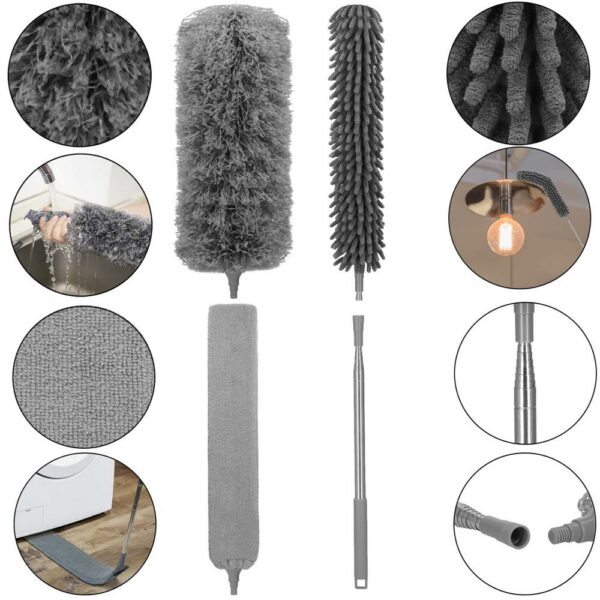 Pamatuf pentru praf cu coada telescopica pentru zone greu accesibile, 4 piese, 75-255 cm - Image 35