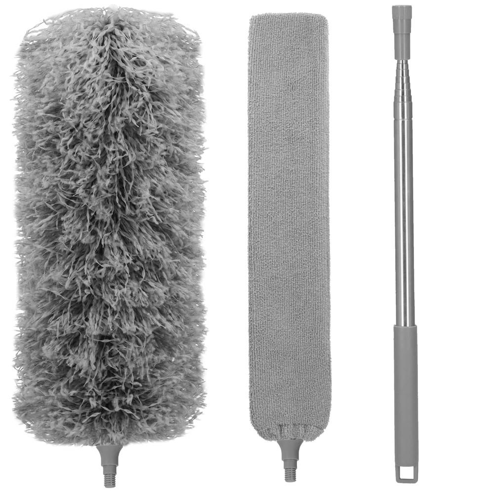 Teleszkópos porseprű nehezen elérhető helyekhez, 3 részes készlet, 75–255 cm